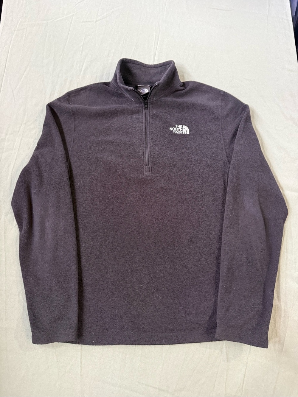 Men's The North Face Lightweight Quarter Zip Fleece Jacket Black M